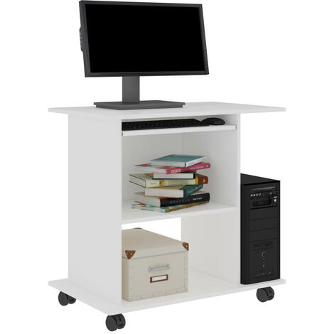 Bureau d'ordinateur Blanc 80x50x75