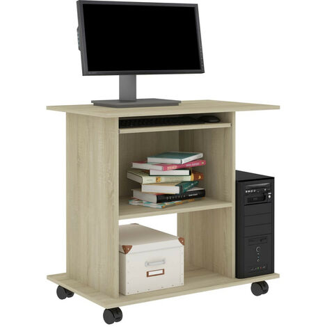 Bureau d'ordinateur Chêne sonoma 80x50x75