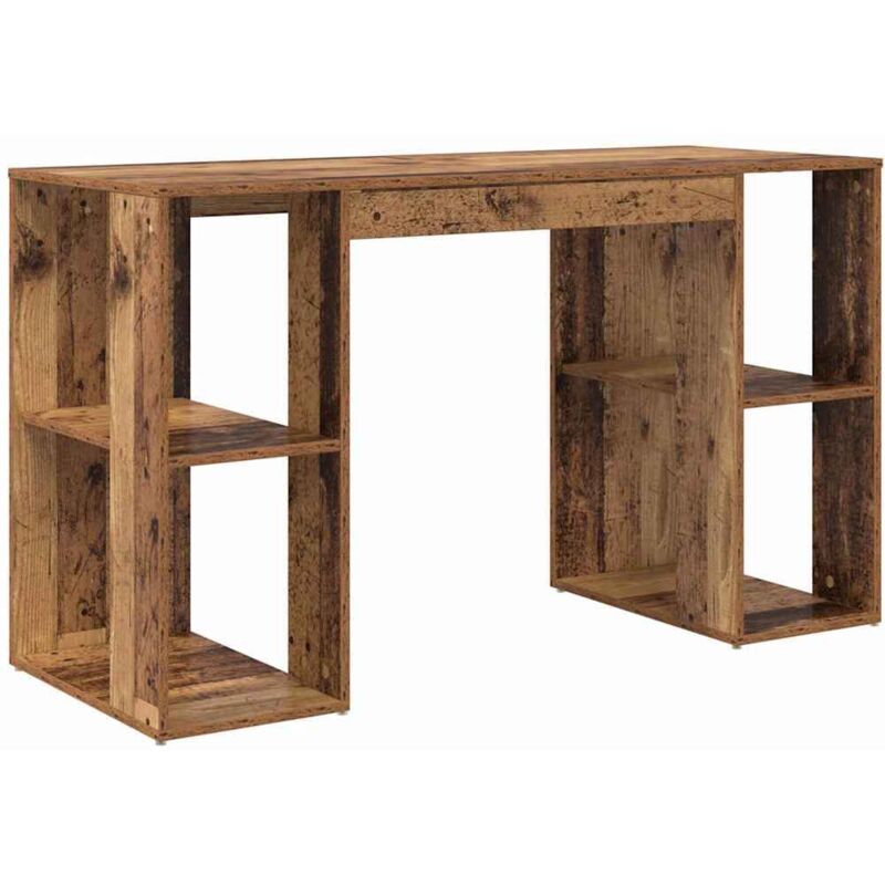 vidaXL Bureau Bois Ancien Bois d'ingénierie 130 x 50.5 x 75 cm