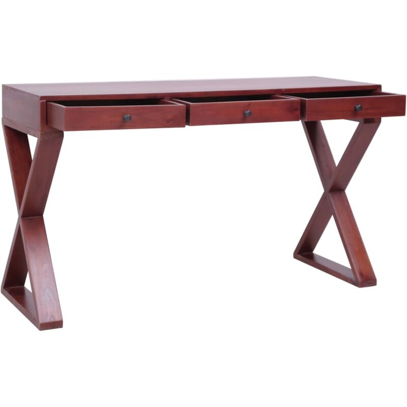 Vidaxl - Bureau d'ordinateur Marron 115x47x77 cm Bois d'acajou massif