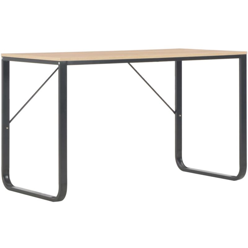 Vidaxl - Bureau d'ordinateur Noir et chêne 120x60x73 cm