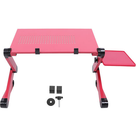 Bureau d'ordinateur portable de dissipation thermique de lit de table d'ordinateur se pliant de style moderne avec le support de sourisRose Red