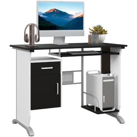Bureau d'ordinateur pratique et classique en matériau bois écologique, mobilier indispensable pour la maison et le bureau professionnel, dimensions standard 100 x 52 x 75 cm