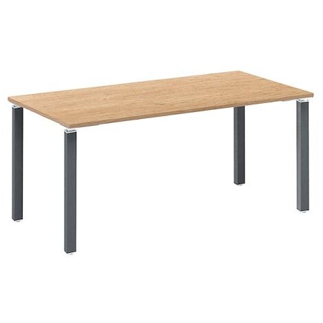 Bureau droit 160 cm chêne clair Exprim - Anthracite - Maxiburo