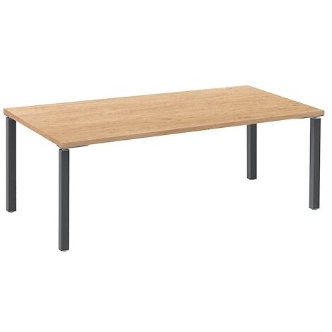 Bureau droit 200 cm chêne clair Exprim - anthracite - Maxiburo