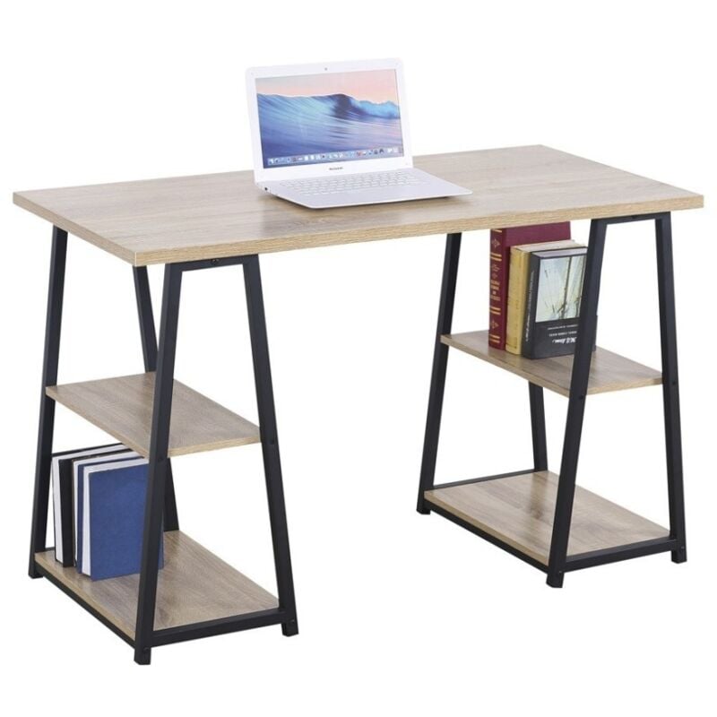 Meublorama - Bureau droit collection malice effet bois exotique Sonoma