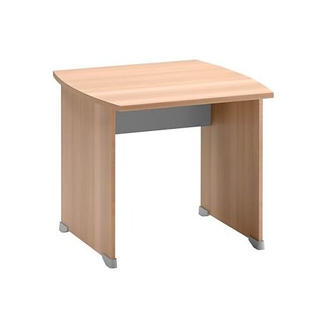 Bureau droit hêtre ambré L 80 x P 80 cm piètement plein bois - Jazz