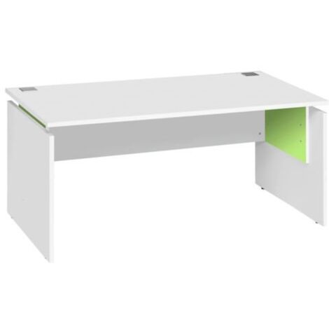 Bureau droit Ineo blanc L 160 cm - anis - Maxiburo
