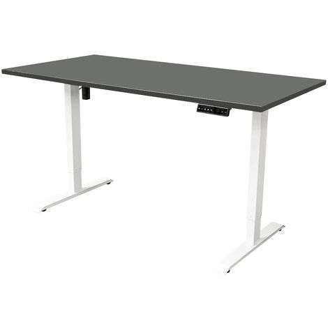 Table de bureau plateau mélaminé gris - 180 x 80cm - RETIF