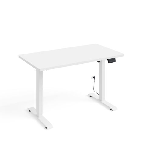 Bureau électrique BIMOTION 1S 120x65x2,5 cm hauteur 73-120 cm blanc