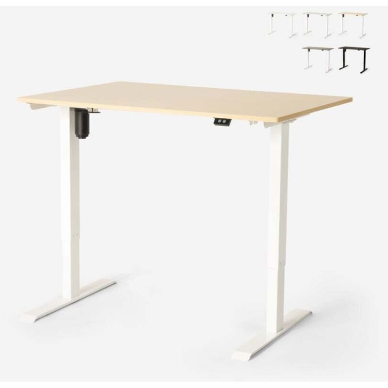 Bureau assis-debout électrique réglable en hauteur 120x60 Standwalk - bois neutre Bureau assis-debout électrique réglable en hauteur 120x60 Standwalk - bois neutre
