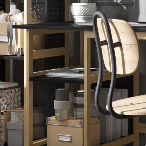 Bureau Elvia, Noir, 120x60cm, Vicco