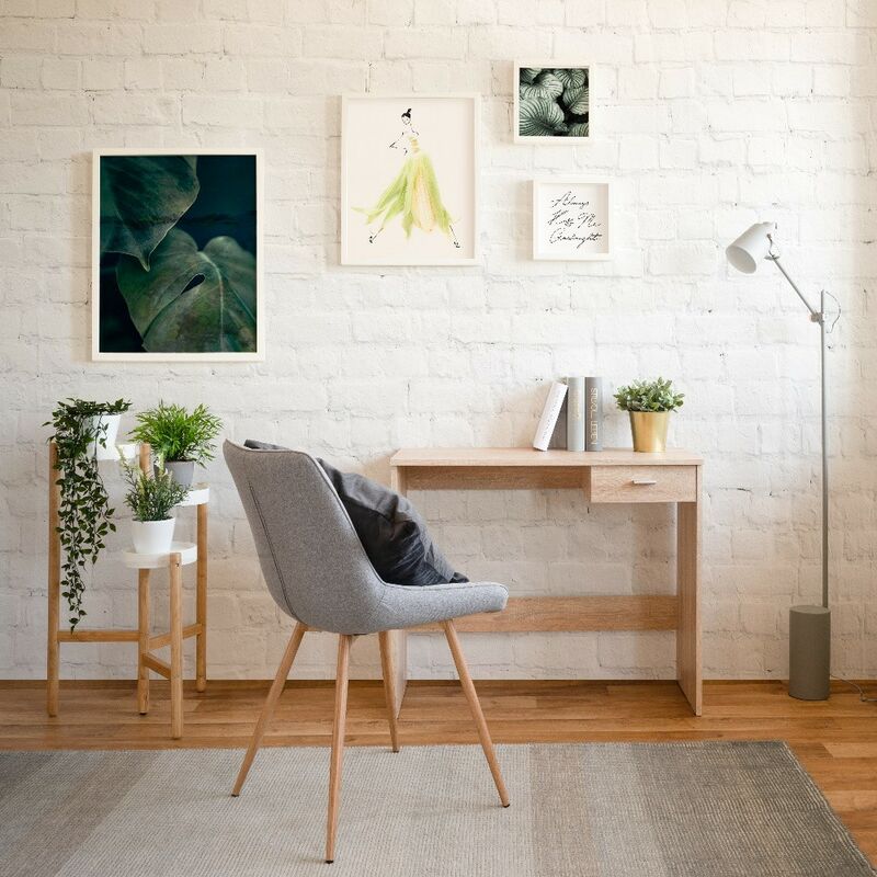 Bureau en bois avec tiroir sonoma couleur chêne 89x74h cm - Trix