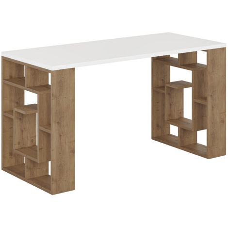 bureau en bois "Maze" 140 x 60 x 75 cm - Blanc