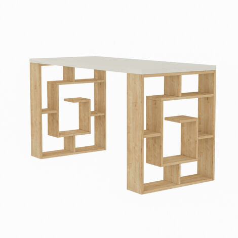 bureau en bois "Maze" 140 x 60 x 75 cm - Blanc
