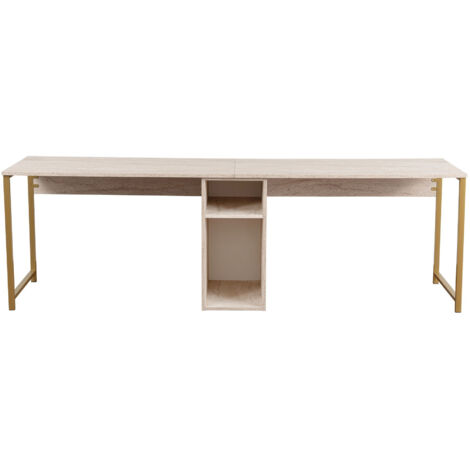 Bureau en bois "Twin Study Desk" - 240 x 60 x 74 cm - TravertinOr