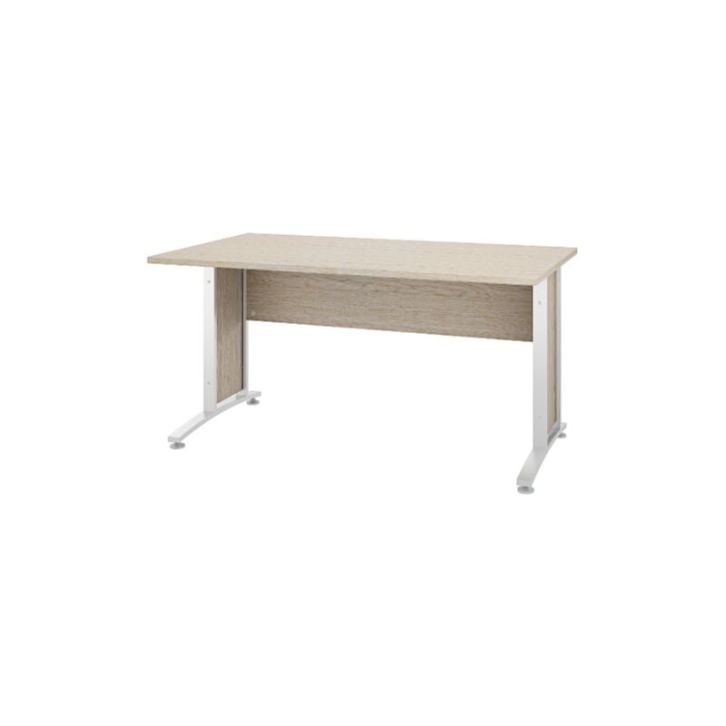 Capaldo - Kit bureau prima Art.80400-71AK cm 150x80X74h avec structure traverse en agglome're' recouvert de me'lamine' blanc/chene