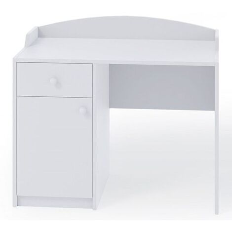 Bureau enfant avec tiroir et un placard blanc Drimy