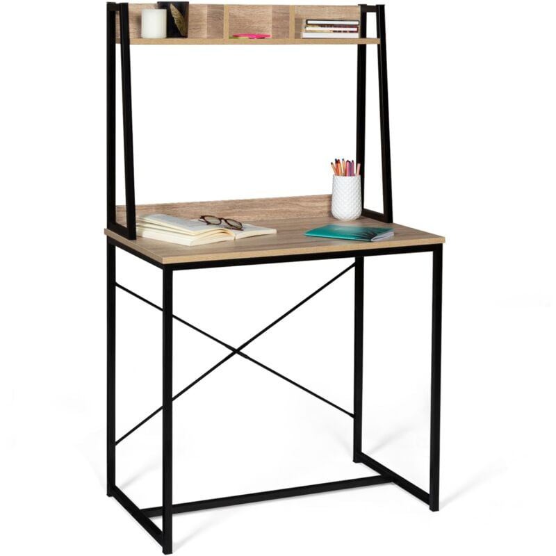 Bureau étagère droit DETROIT design industriel