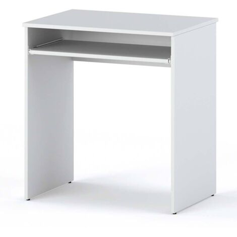 Bureau Gamer - 68 cm - Blanc - Design moderne - Pratique et élégant