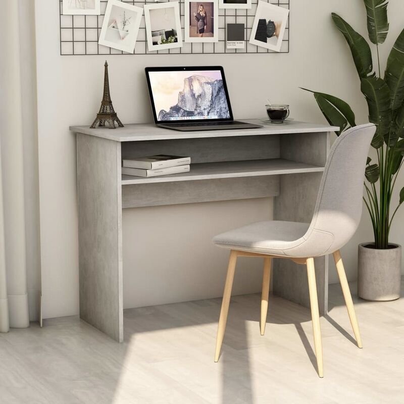 Nova - Bureau pour ordinateurs dans un bureau en bois résistant avec différentes couleurs étagère Couleur : Gris en béton