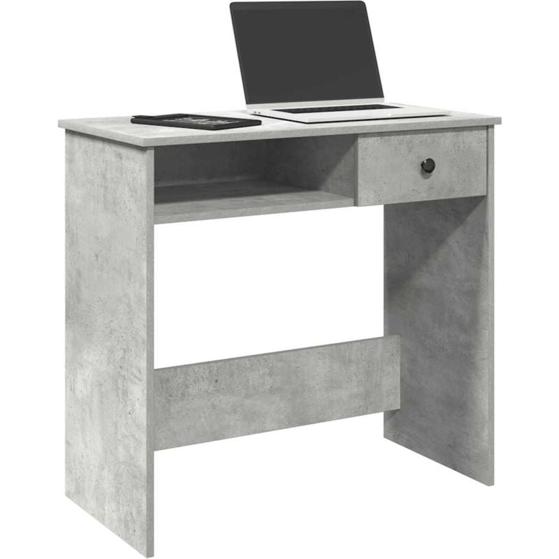 vidaXL Bureau Gris béton 80x40x75 cm Aggloméré