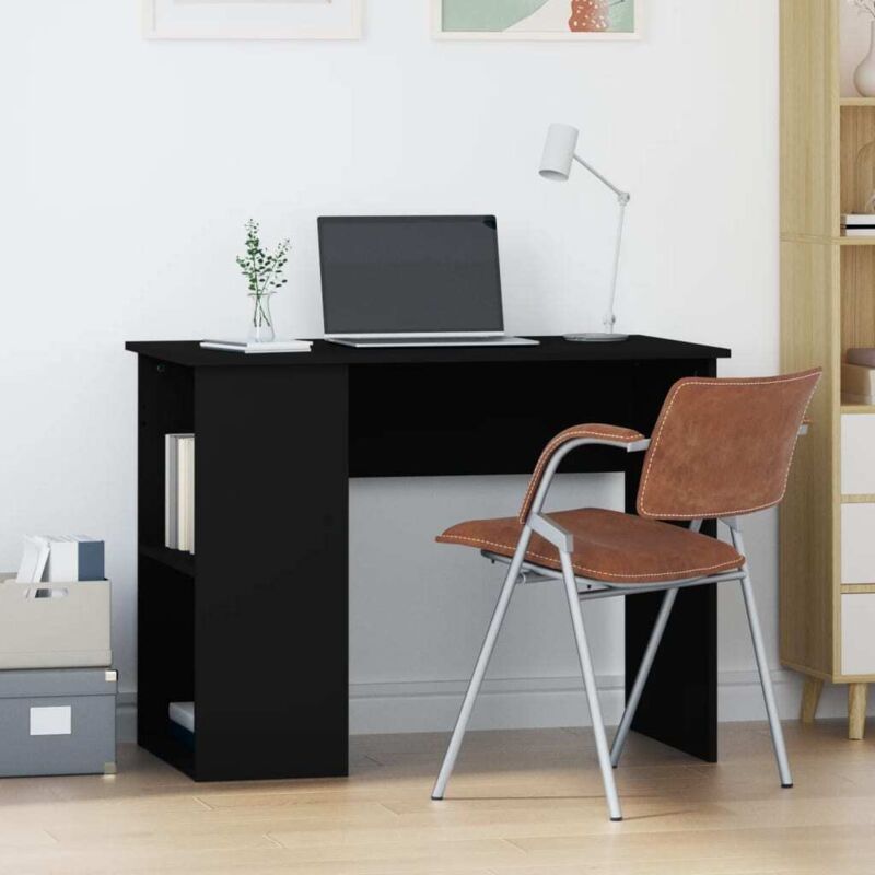 Vidaxl - Bureau Noir 100x55x75 cm Bois d'ingénierie