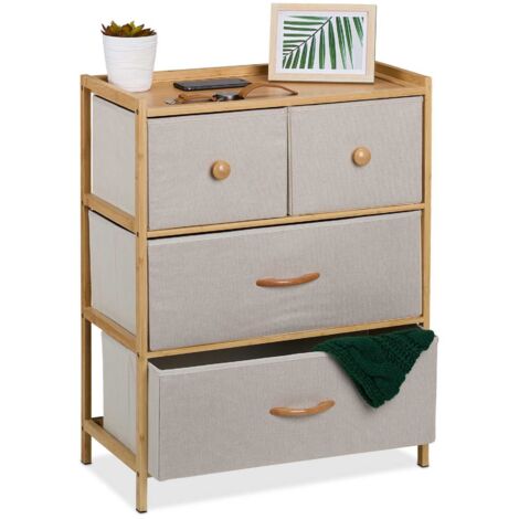 Bureau in bambu 4 cassetti