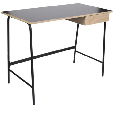 Bureau industriel en bois Stanford Noir Home Deco Factory