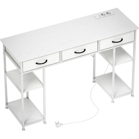 Bureau informatique 4 prises LORI blanc