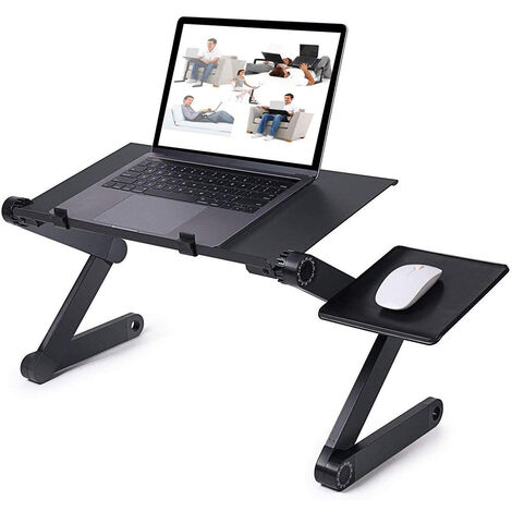 Bureau informatique - Bureau d'Ordinateur Pliant  - table d'ordinateur Noir