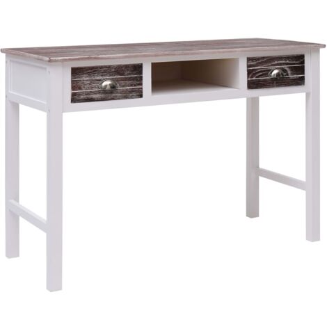 Bureau informatique Table d'ordinateur - Marron 110 x 45 x 76 cm Bois BV887859 - BonneVie