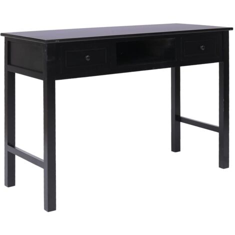 Bureau informatique Table d'ordinateur - Noir 110 x 45 x 76 cm Bois BV116216 - BonneVie