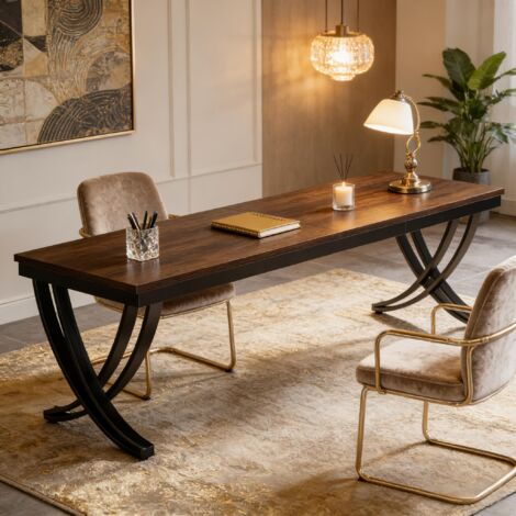 Bureau informatique,bureau double long,table de travail (table uniquement)
