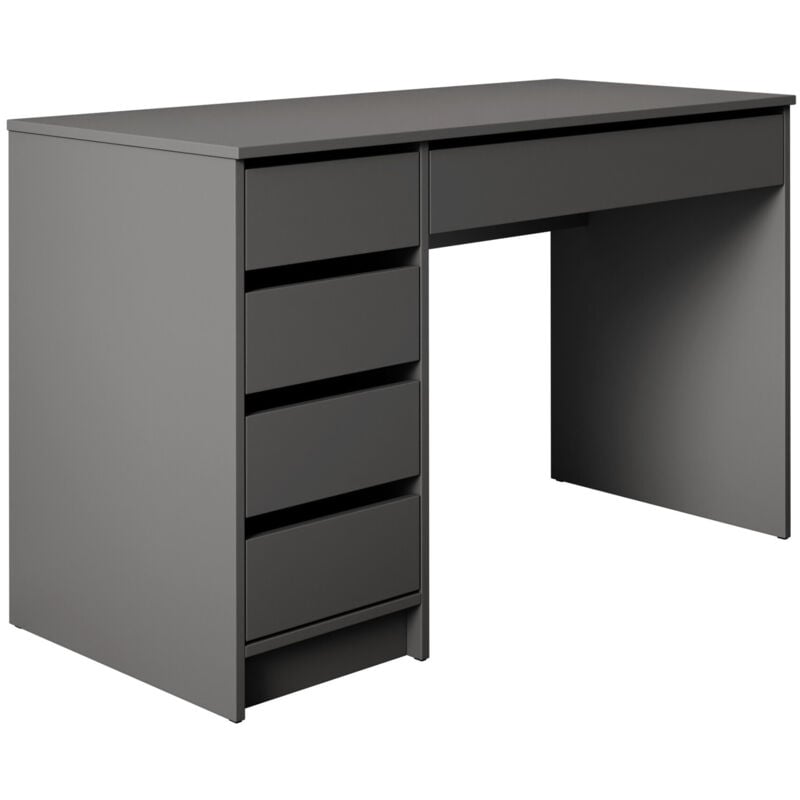 Mobilier1 - Bureau Comfivo 312, Anthracite, Avec tiroirs, Le nombre de portes: 0, Nombre de tiroirs: 0, 76x120x55cm