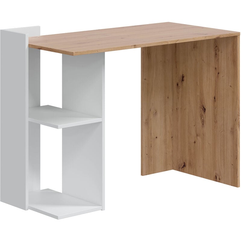 Vs Venta-stock - Bureau Llanes 2 niches bois/blanc, 100 cm