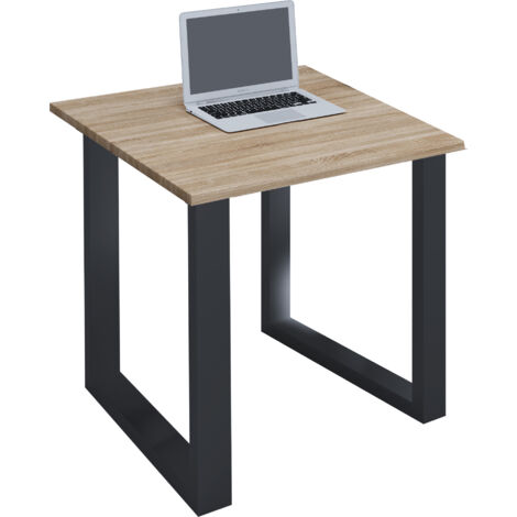 Bureau Lona H. 76 x L. 80 x P. 80 cm Noir/Sonoma Eiche