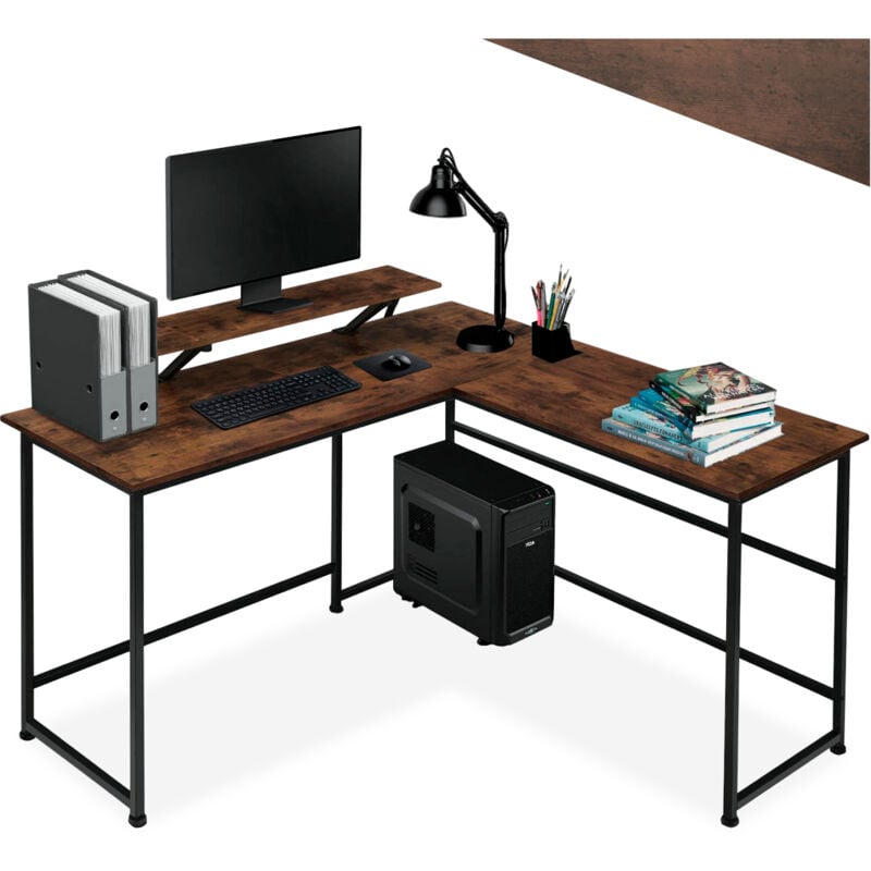 Tectake - Bureau Style industriel Pieds en plastique réglables en hauteur