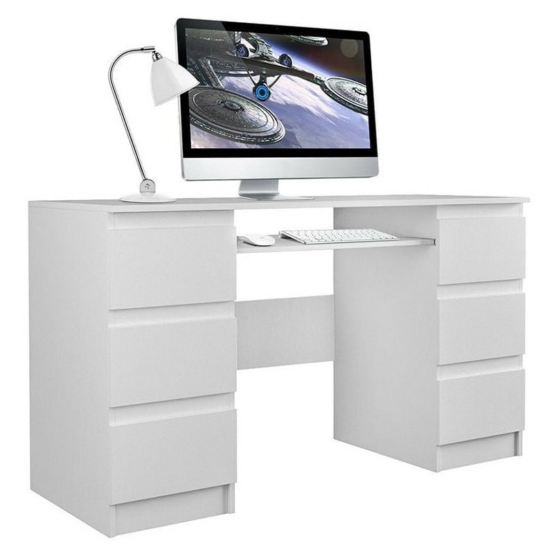 Mobilier1 - Bureau Comfivo 448 , Étagère à clavier, Avec tiroirs, Le nombre de portes: 0, Nombre de tiroirs: 0, 76x130x51cm