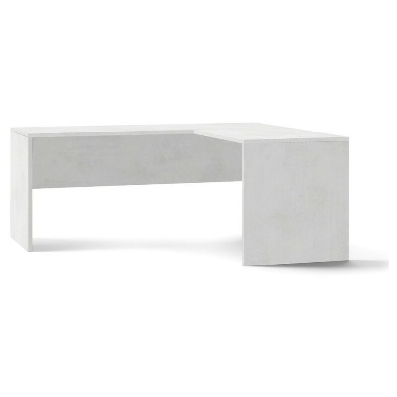Bureau d'angle droit moderne en Ossido White 180x169x h76 cm