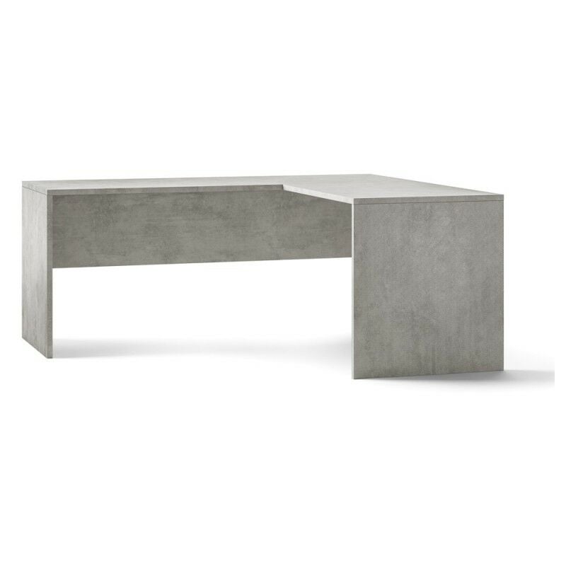 Bureau moderne Beton Cemento avec coin droit 180x169x h76 cm