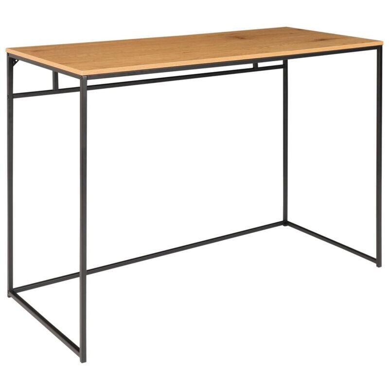 Epikasa - Bureau Moderne Vita, Métal, Panneau Aggloméré Mélaminé, Marron, 45x100x75 cm