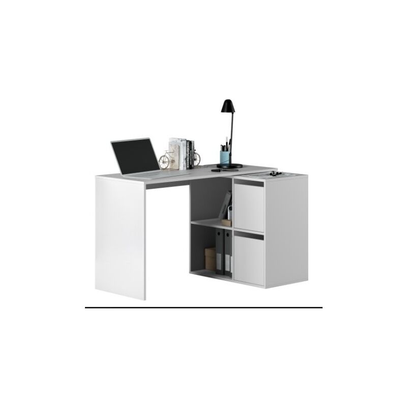 Bureau multipositions Gio - Blanc Artik 74 a x 120 an x 77 p