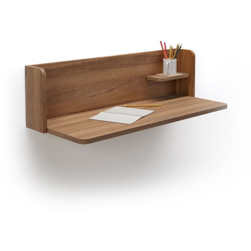 Herdasa - Bureau mural, modèle valencia, en mélamine. Noyer