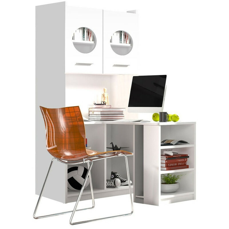 Mobilier1 - Bureau Salmere 104 , Avec des portes, Le nombre de portes: 0, Nombre de tiroirs: 0, 75x150x53cm