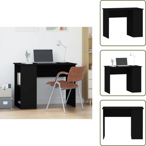 Bureau Noir 100x55x75 cm Bois d'ingénierie - Bureau Ordinateur - Bureau D'étude - Meuble De Bureau - Bureau Moderne - Bureau Design