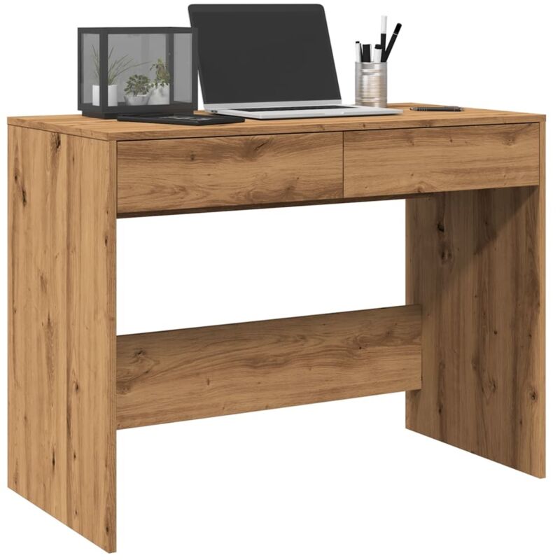 Vidaxl - Bureau chêne artisanal 101x50x76,5 cm bois d'ingénierie