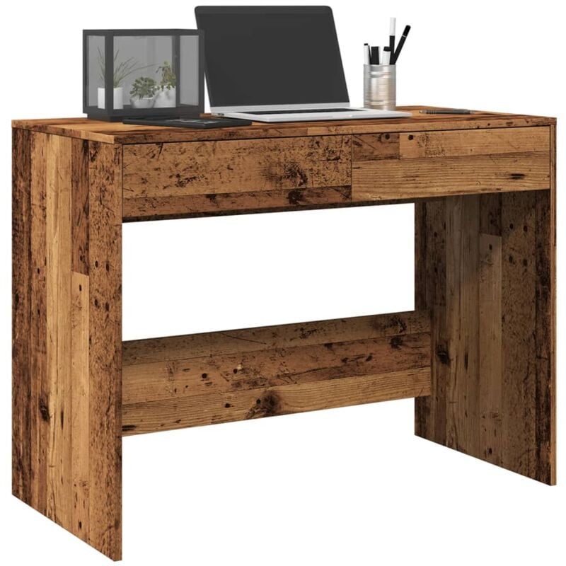 Vidaxl - Bureau vieux bois 101x50x76,5 cm bois d'ingénierie