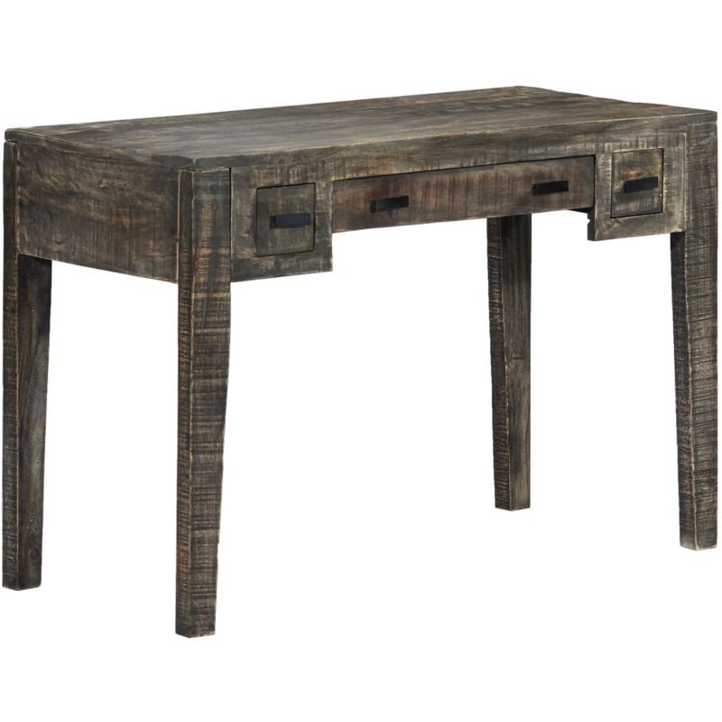 Vidaxl - Bureau Noir 110 x 50 x 75 cm Bois de manguier massif