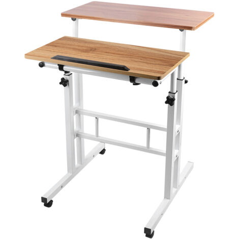 Bureau Ordinateur Roulant 60 x 60 x 67-117 cm